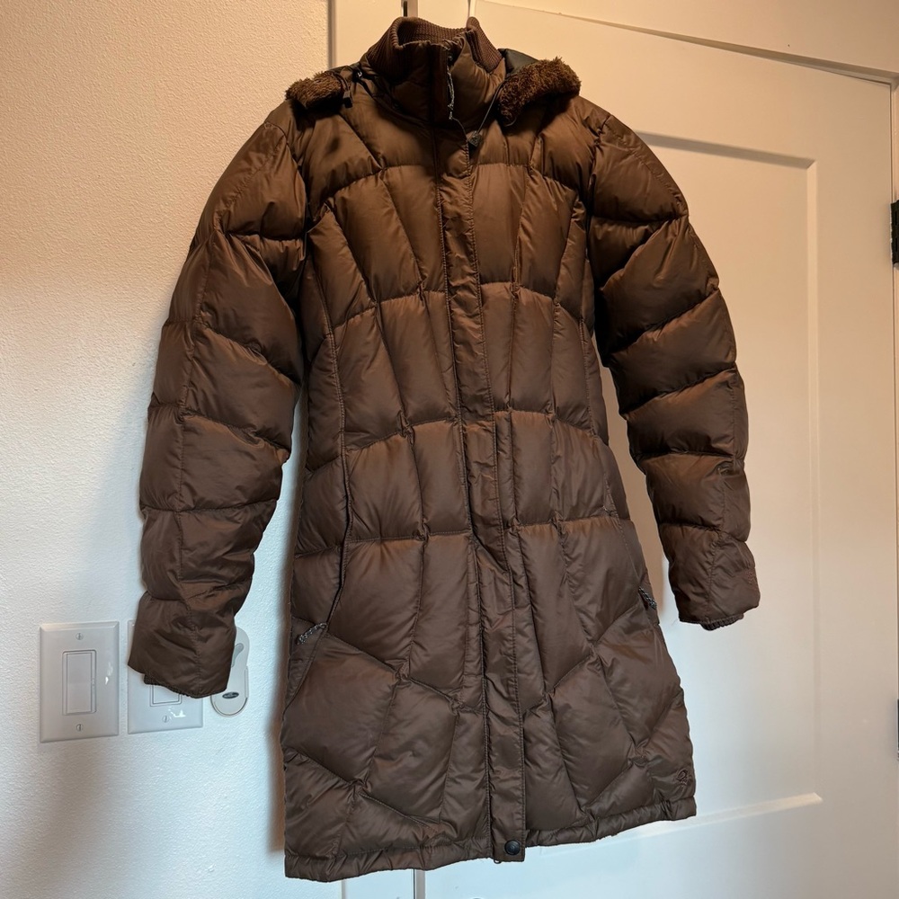 Mountain Hardwear Women's Brown Puffer Coat